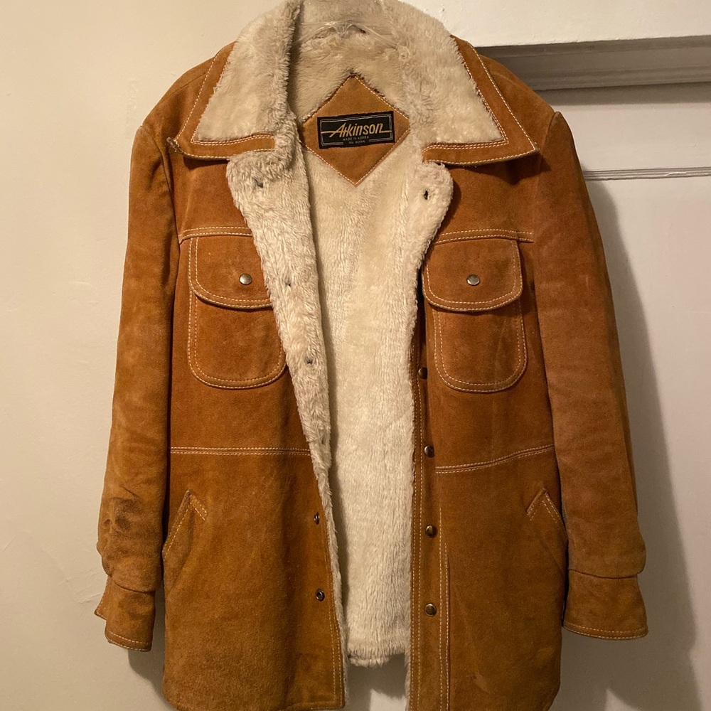 Vintage Bill Atkinson Shearling-lined Suede Coat